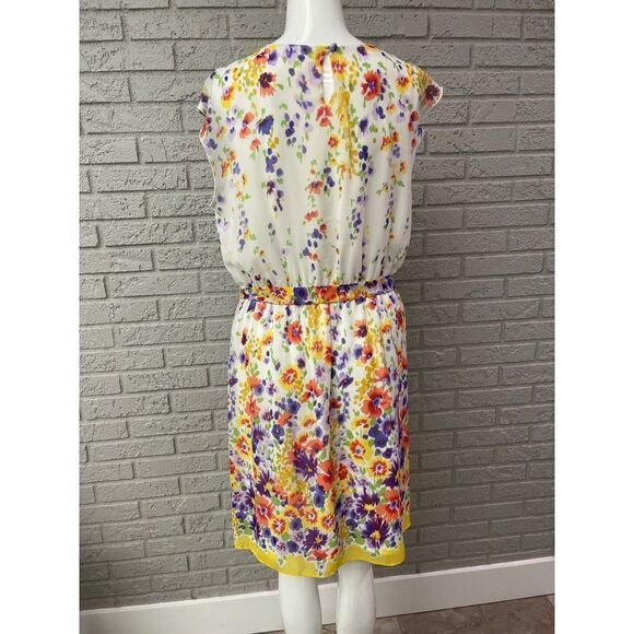 Emma & Michele Spring / Summer Multicolored Floral Shift Dress Size 14 - Picture 4 of 12